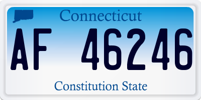 CT license plate AF46246