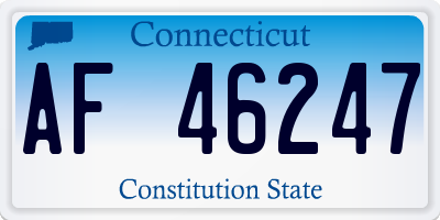 CT license plate AF46247