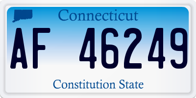 CT license plate AF46249