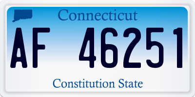 CT license plate AF46251