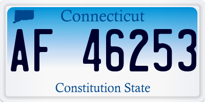 CT license plate AF46253