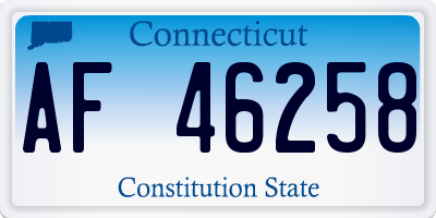 CT license plate AF46258