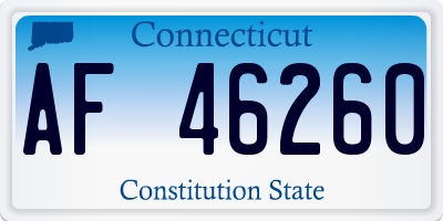 CT license plate AF46260
