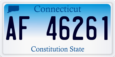 CT license plate AF46261