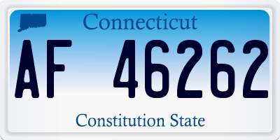 CT license plate AF46262