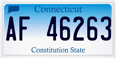 CT license plate AF46263