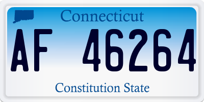 CT license plate AF46264