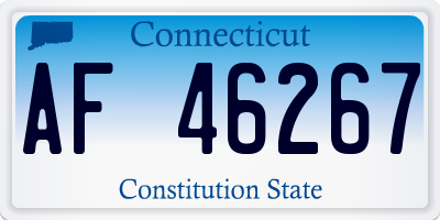 CT license plate AF46267