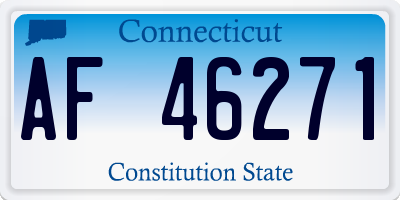 CT license plate AF46271