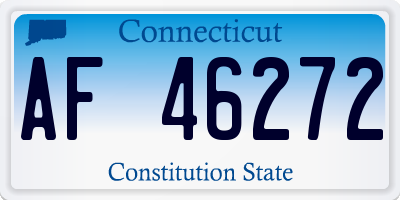 CT license plate AF46272