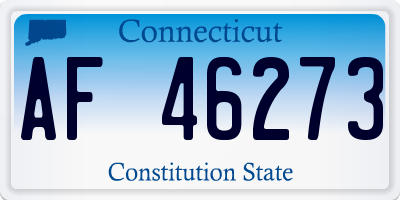 CT license plate AF46273