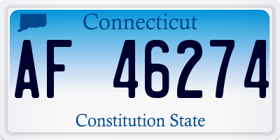 CT license plate AF46274