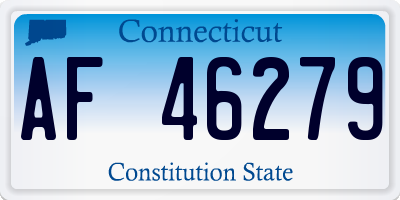 CT license plate AF46279
