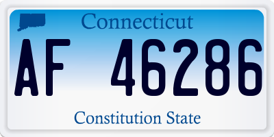CT license plate AF46286