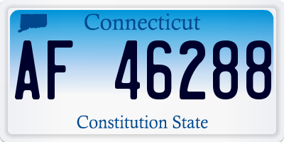 CT license plate AF46288