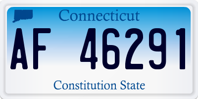 CT license plate AF46291