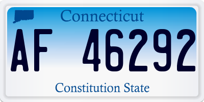 CT license plate AF46292