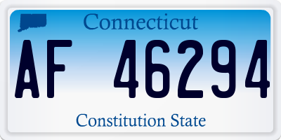 CT license plate AF46294