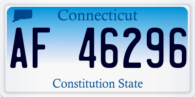 CT license plate AF46296