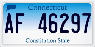 CT license plate AF46297