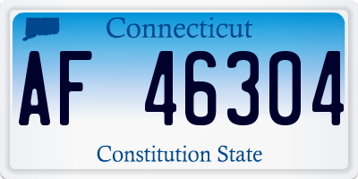 CT license plate AF46304