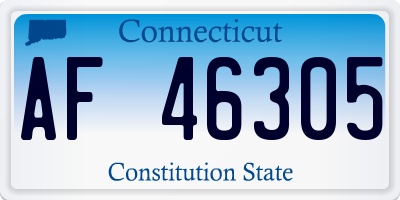 CT license plate AF46305