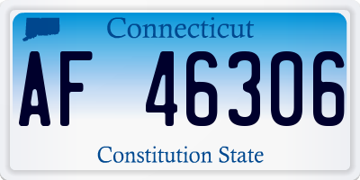 CT license plate AF46306