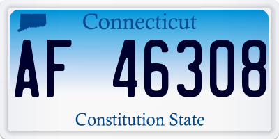 CT license plate AF46308