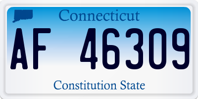 CT license plate AF46309