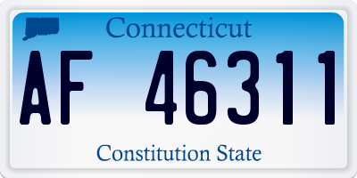 CT license plate AF46311