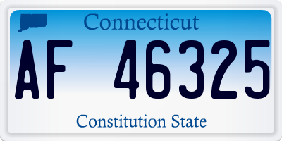 CT license plate AF46325