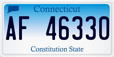 CT license plate AF46330