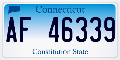 CT license plate AF46339