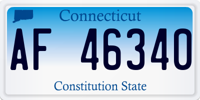 CT license plate AF46340