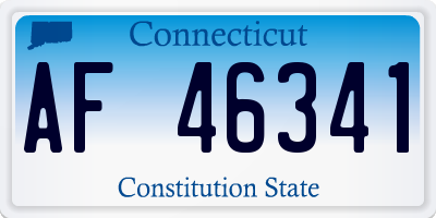 CT license plate AF46341