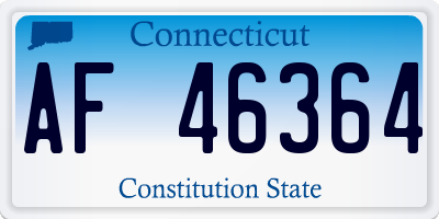 CT license plate AF46364