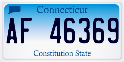 CT license plate AF46369