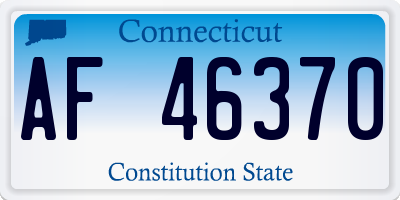 CT license plate AF46370