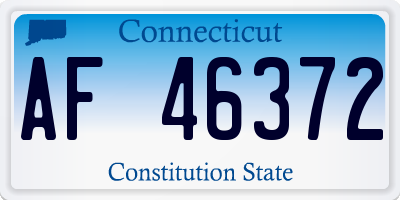 CT license plate AF46372