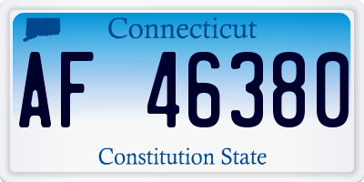 CT license plate AF46380