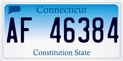 CT license plate AF46384