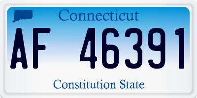 CT license plate AF46391