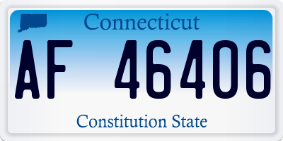 CT license plate AF46406