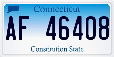 CT license plate AF46408