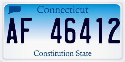 CT license plate AF46412