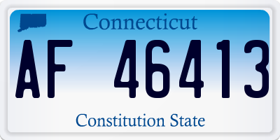CT license plate AF46413