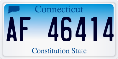 CT license plate AF46414