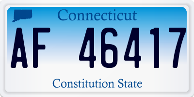 CT license plate AF46417