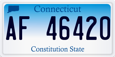 CT license plate AF46420