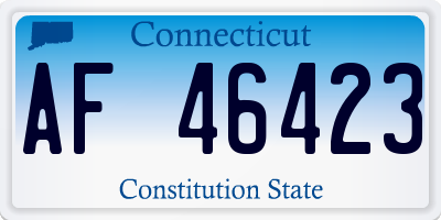 CT license plate AF46423